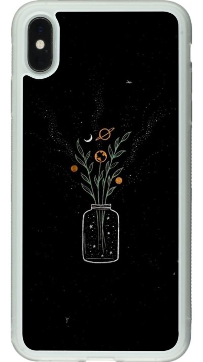 Hülle iPhone Xs Max - Silikon transparent Vase black