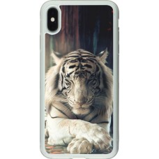 Coque iPhone Xs Max - Silicone rigide transparent Zen Tiger
