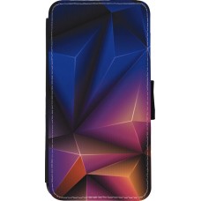 Coque iPhone Xs Max - Wallet noir Abstract Triangles 