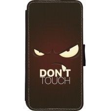 Coque iPhone Xs Max - Wallet noir Angry Dont Touch