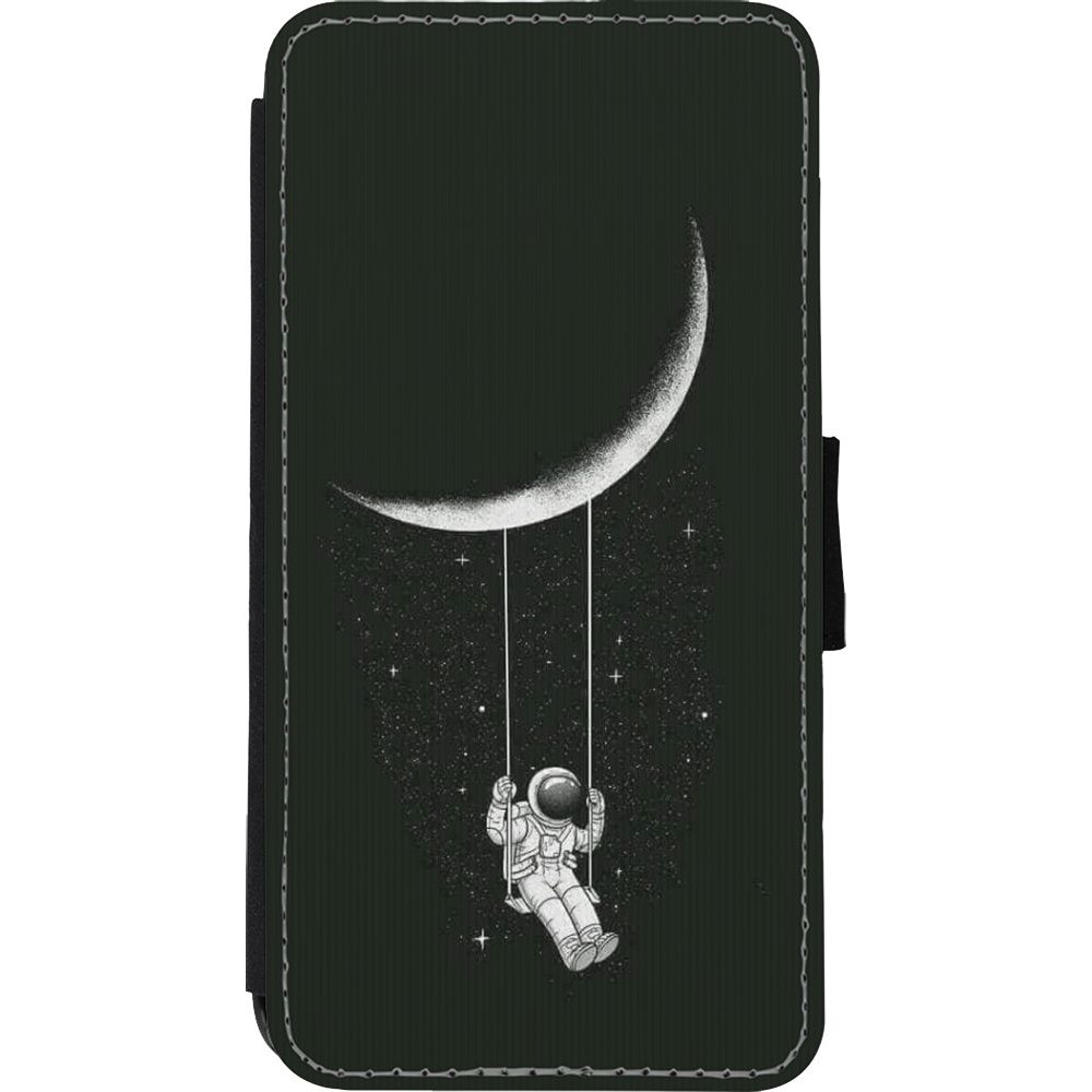 Coque iPhone Xs Max - Wallet noir Astro balançoire