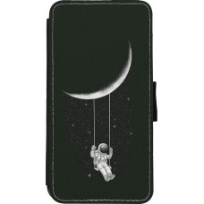 Coque iPhone Xs Max - Wallet noir Astro balançoire