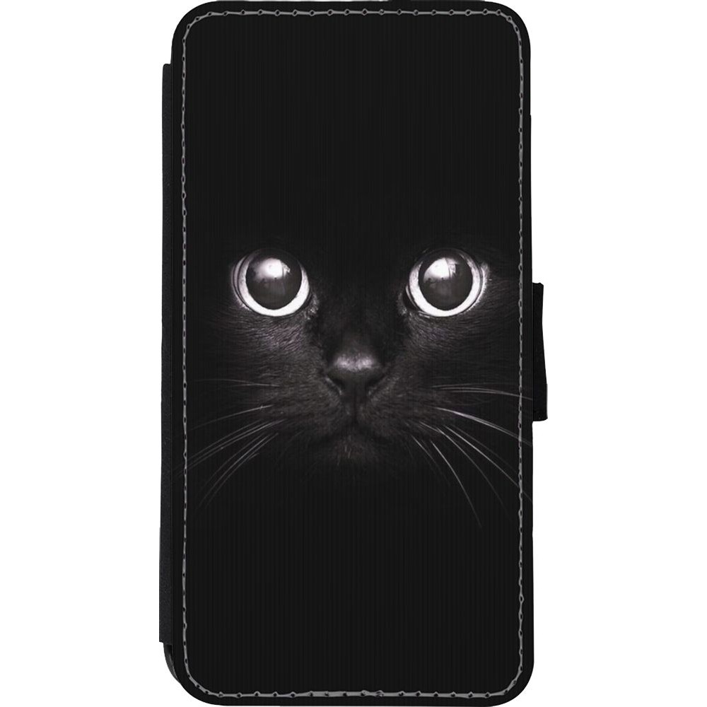 Hülle iPhone Xs Max - Wallet schwarz Cat eyes