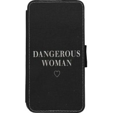 Coque iPhone Xs Max - Wallet noir Dangerous woman