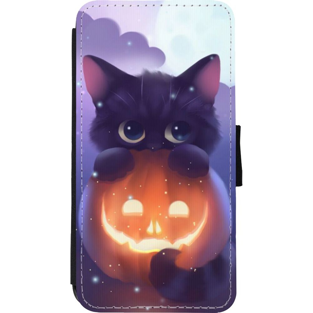 Coque iPhone Xs Max - Wallet noir Halloween 17 15