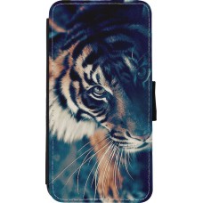 Coque iPhone Xs Max - Wallet noir Incredible Lion
