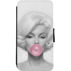 Coque iPhone Xs Max - Wallet noir Marilyn Bubble