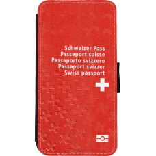 Coque iPhone Xs Max - Wallet noir Swiss Passport