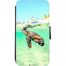 Hülle iPhone Xs Max - Wallet schwarz Turtle Underwater