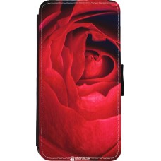 Coque iPhone Xs Max - Wallet noir Valentine 2022 Rose
