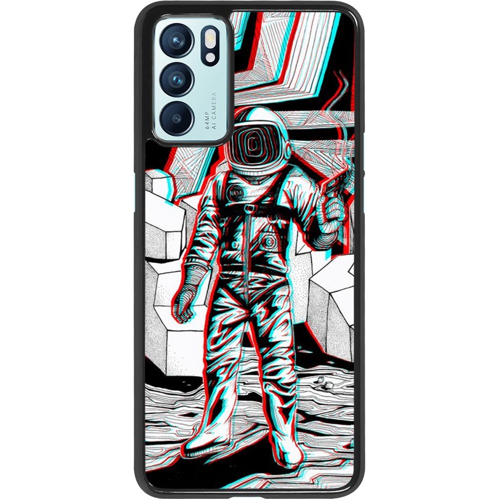Hülle Oppo Reno6 5G - Anaglyph Astronaut