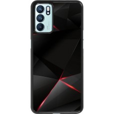 Coque Oppo Reno6 5G - Black Red Lines