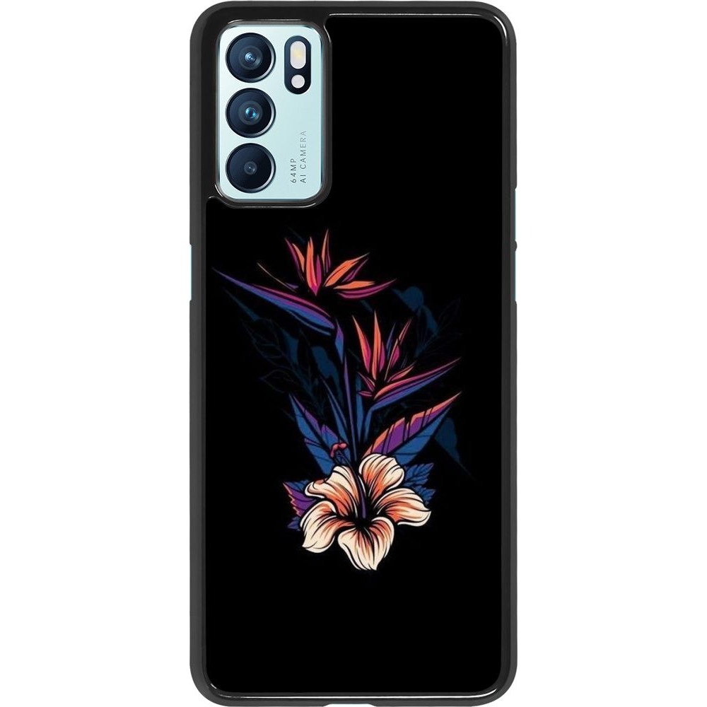 Coque Oppo Reno6 5G - Dark Flowers