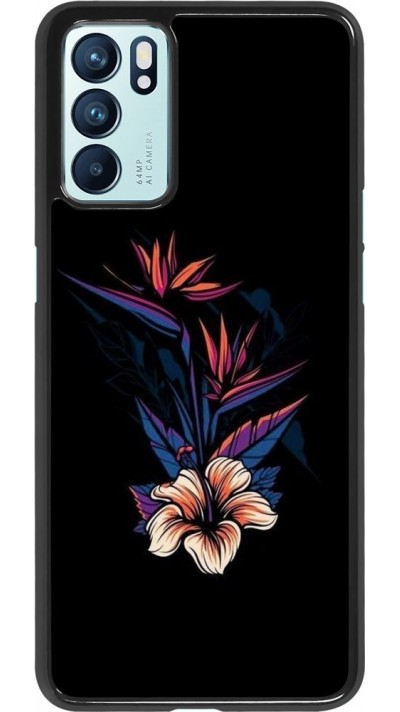 Coque Oppo Reno6 5G - Dark Flowers