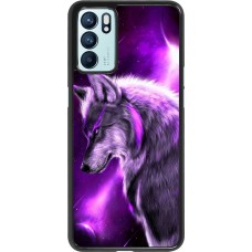 Hülle Oppo Reno6 5G - Purple Sky Wolf