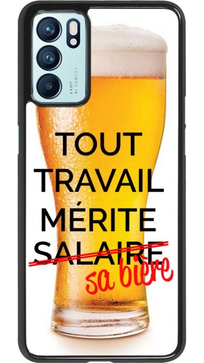 Coque Oppo Reno6 5G - Tout travail mérite sa bière