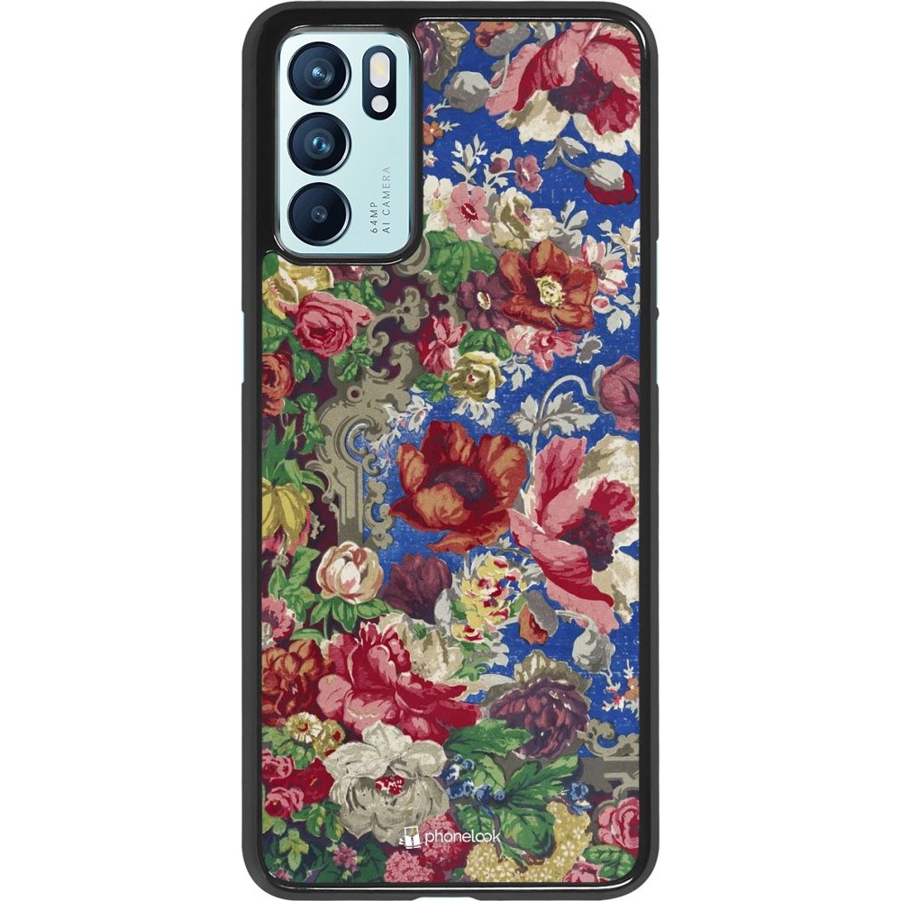 Hülle Oppo Reno6 5G - Vintage Art Flowers