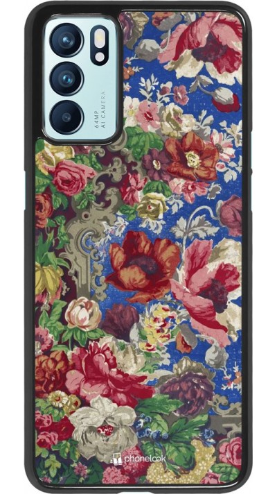 Coque Oppo Reno6 5G - Vintage Art Flowers