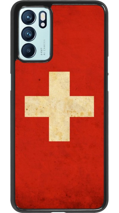 Coque Oppo Reno6 5G - Vintage Flag SWISS