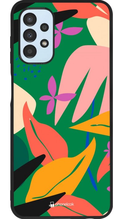 Coque Samsung Galaxy A13 - Silicone rigide noir Abstract Jungle