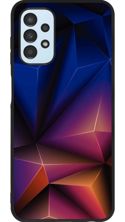 Coque Samsung Galaxy A13 - Silicone rigide noir Abstract Triangles 