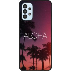 Hülle Samsung Galaxy A13 - Silikon schwarz Aloha Sunset Palms