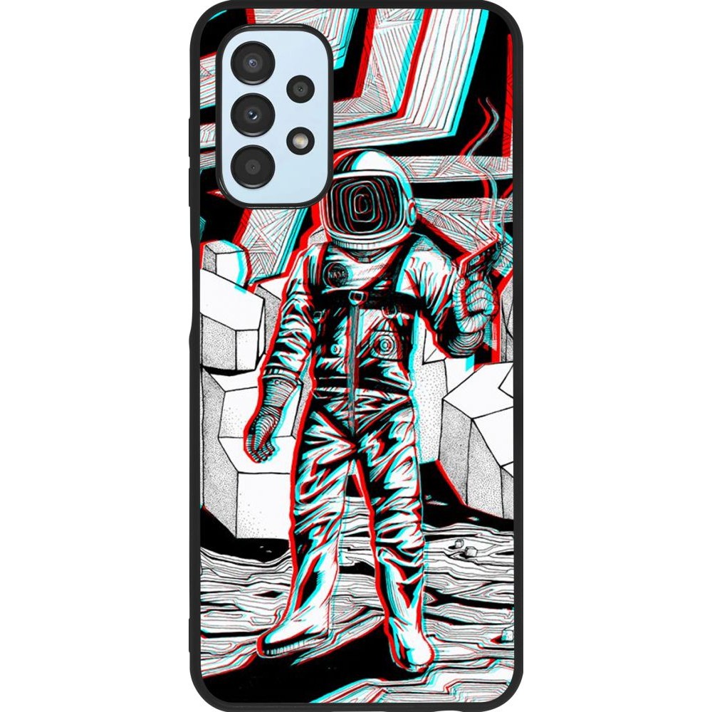 Coque Samsung Galaxy A13 - Silicone rigide noir Anaglyph Astronaut