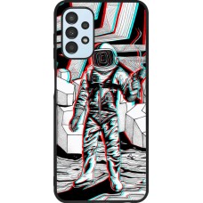 Hülle Samsung Galaxy A13 - Silikon schwarz Anaglyph Astronaut