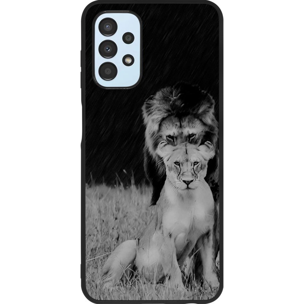 Coque Samsung Galaxy A13 - Silicone rigide noir Angry lions