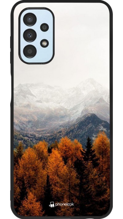 Hülle Samsung Galaxy A13 - Silikon schwarz Autumn 21 Forest Mountain