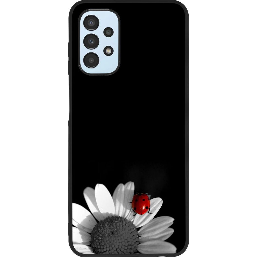 Coque Samsung Galaxy A13 - Silicone rigide noir Black and white Cox