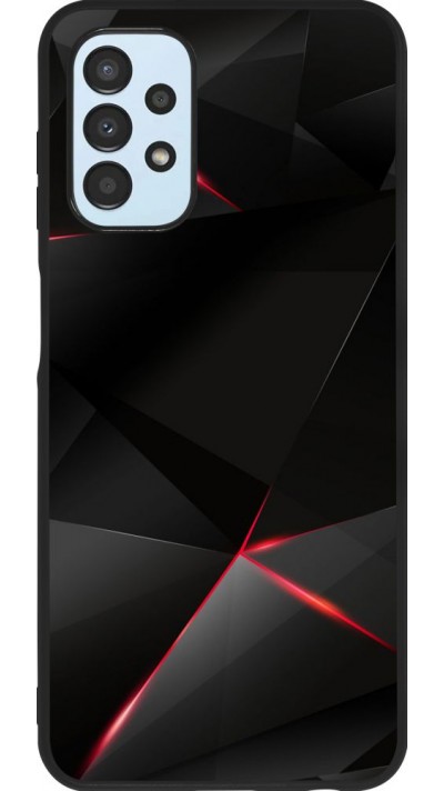 Coque Samsung Galaxy A13 - Silicone rigide noir Black Red Lines