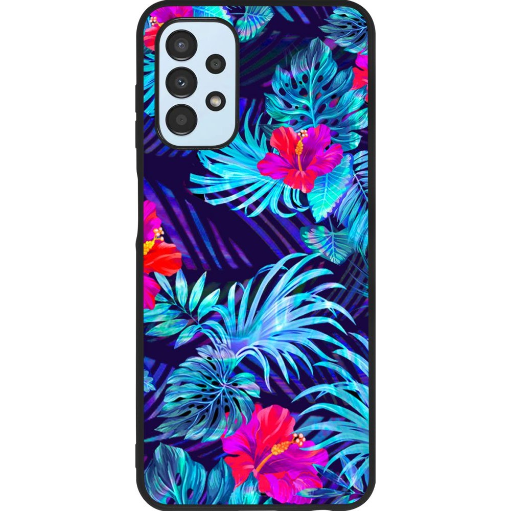 Coque Samsung Galaxy A13 - Silicone rigide noir Blue Forest