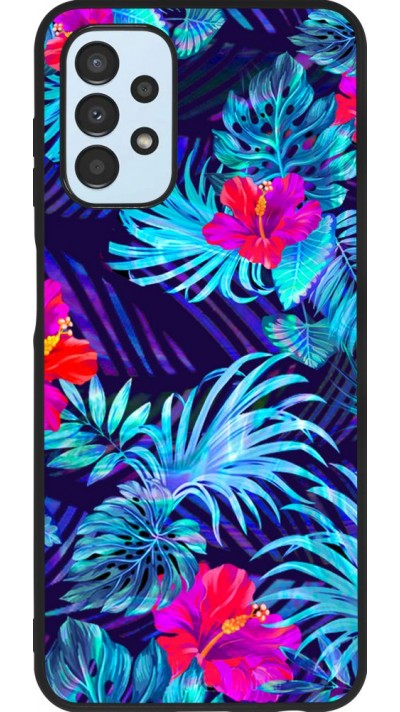 Hülle Samsung Galaxy A13 - Silikon schwarz Blue Forest