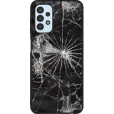 Coque Samsung Galaxy A13 - Silicone rigide noir Broken Screen