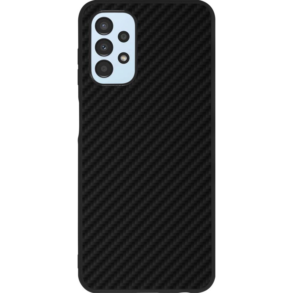 Coque Samsung Galaxy A13 - Silicone rigide noir Carbon Basic