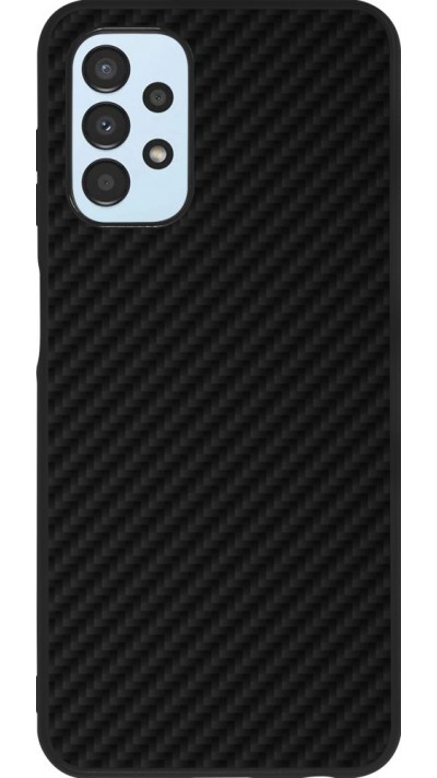 Coque Samsung Galaxy A13 - Silicone rigide noir Carbon Basic