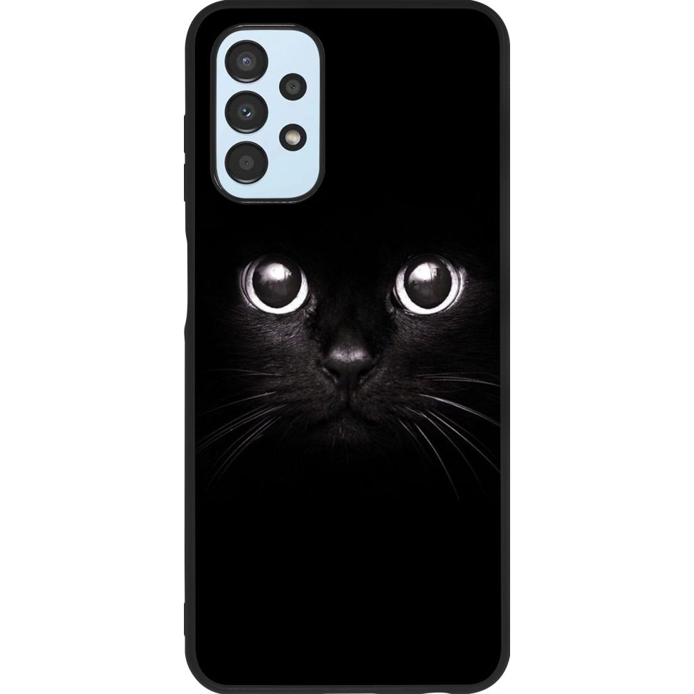 Hülle Samsung Galaxy A13 - Silikon schwarz Cat eyes