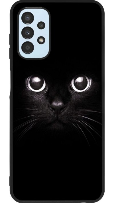 Hülle Samsung Galaxy A13 - Silikon schwarz Cat eyes
