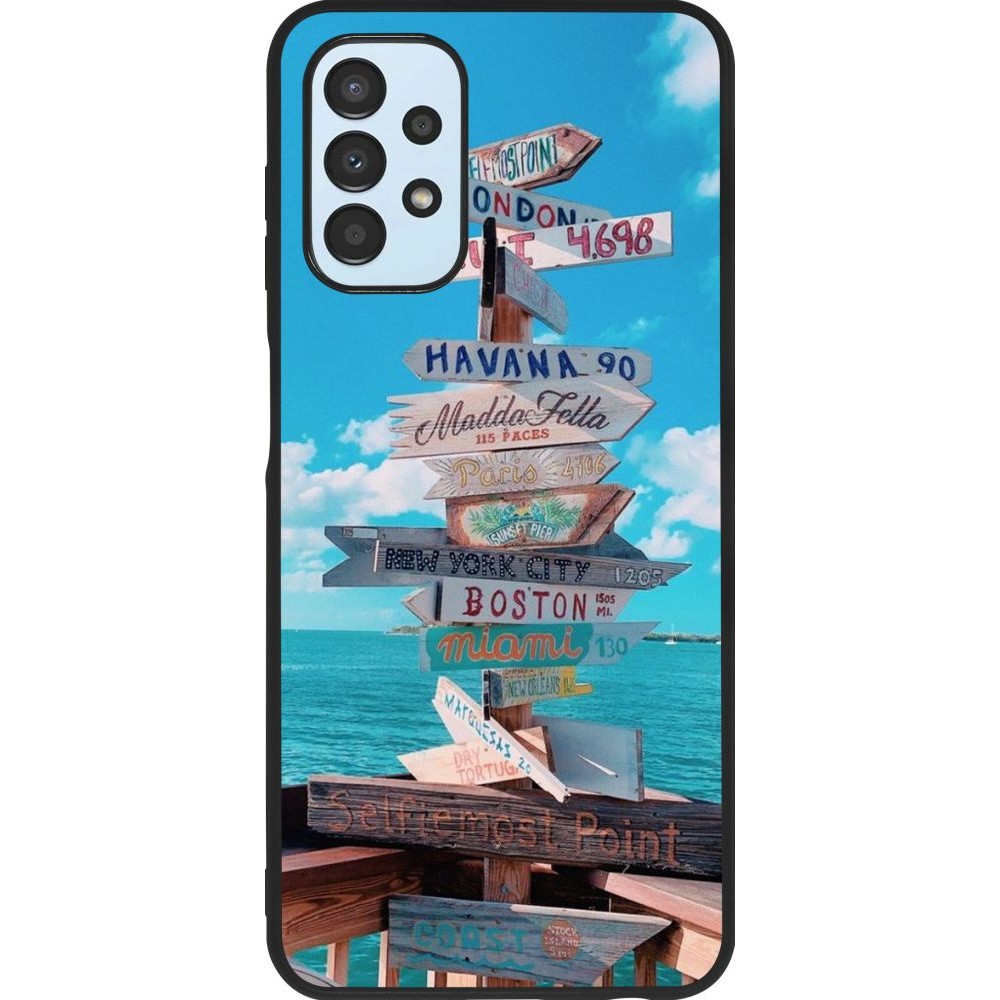 Coque Samsung Galaxy A13 - Silicone rigide noir Cool Cities Directions