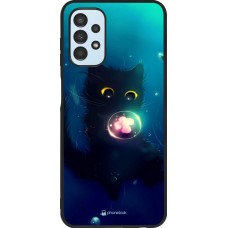 Hülle Samsung Galaxy A13 - Silikon schwarz Cute Cat Bubble