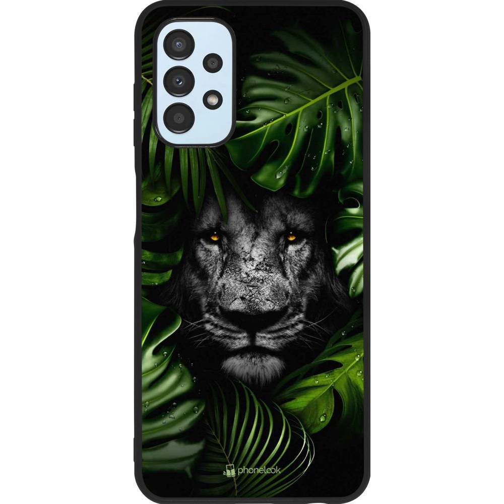 Hülle Samsung Galaxy A13 - Silikon schwarz Forest Lion