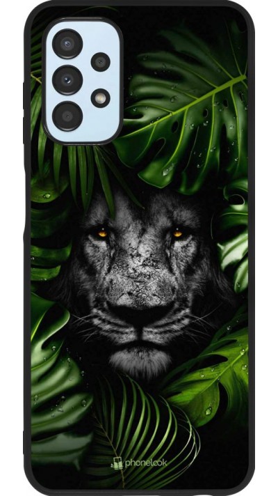 Coque Samsung Galaxy A13 - Silicone rigide noir Forest Lion