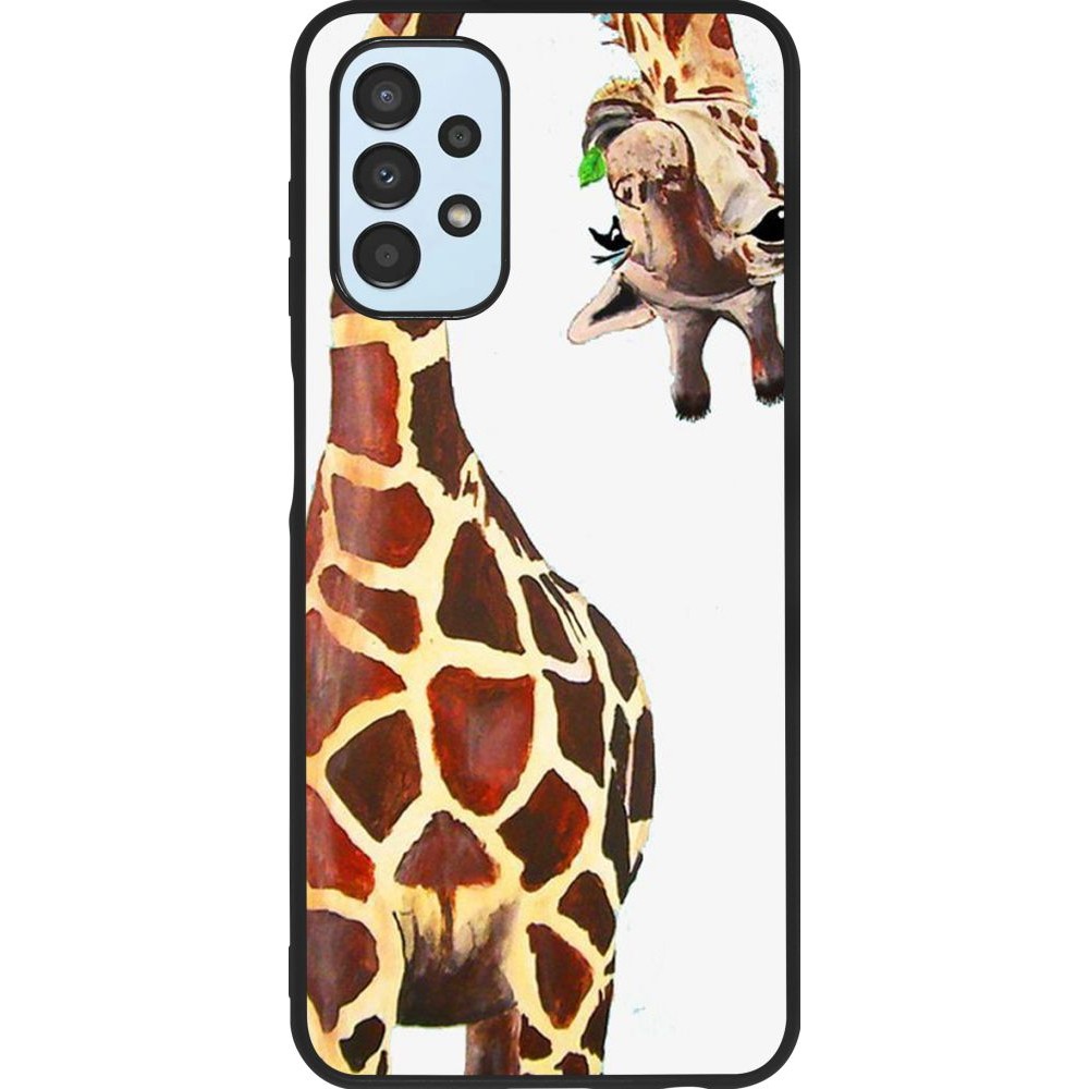 Hülle Samsung Galaxy A13 - Silikon schwarz Giraffe Fit