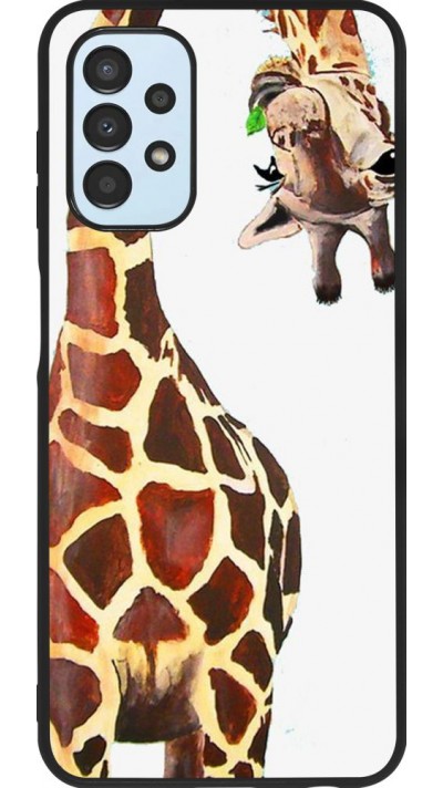 Coque Samsung Galaxy A13 - Silicone rigide noir Giraffe Fit