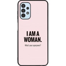 Hülle Samsung Galaxy A13 - Silikon schwarz I am a woman