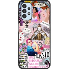 Coque Samsung Galaxy A13 - Silicone rigide noir Girl Power Collage