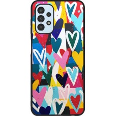 Coque Samsung Galaxy A13 - Silicone rigide noir Joyful Hearts