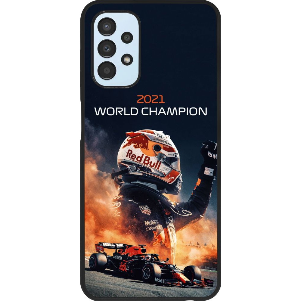 Coque Samsung Galaxy A13 - Silicone rigide noir Max Verstappen 2021 World Champion