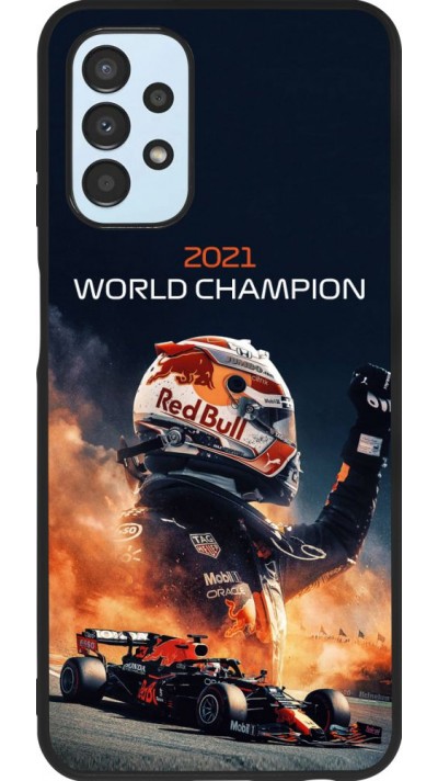 Coque Samsung Galaxy A13 - Silicone rigide noir Max Verstappen 2021 World Champion